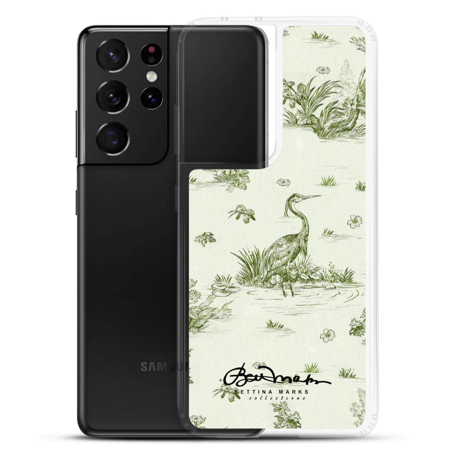 Toiles de Jouy tree Hugging Forest Green Samsung Case (select model)