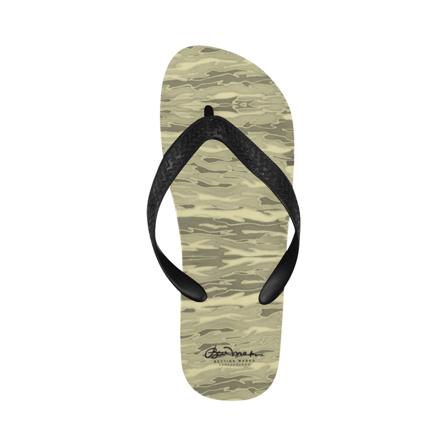 Khaki Lava Camouflage Flip Flops for Men/Women