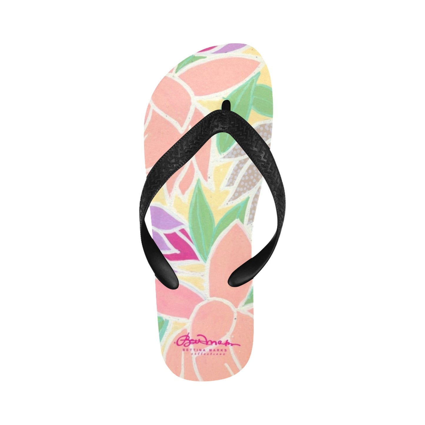 Pastel Tulips & Peonies Flip Flops for Men/Women