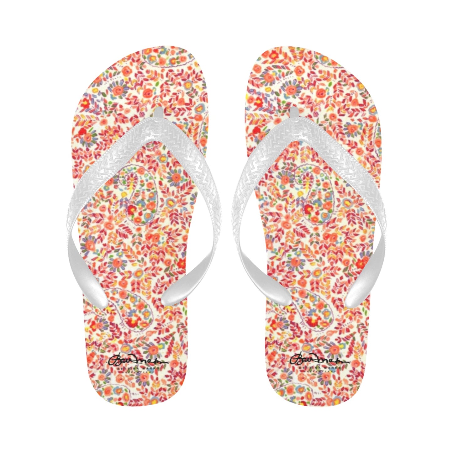 Retro Paisley Flip Flops for Men/Women