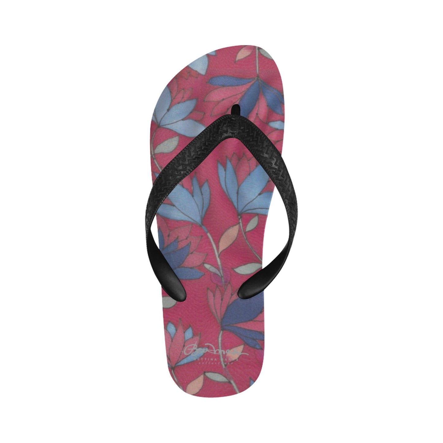 Lotus Flowers On Pink Flip Flops for Men/Women
