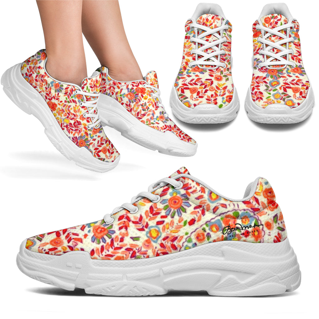 Retro Paisley Athletic Sneakers
