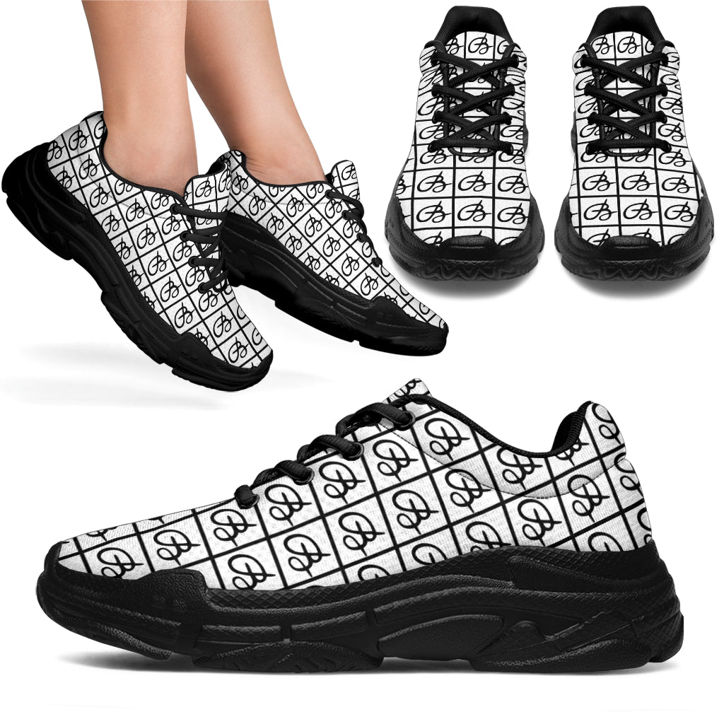 White Bettina Marks Logo Athletic Sneakers