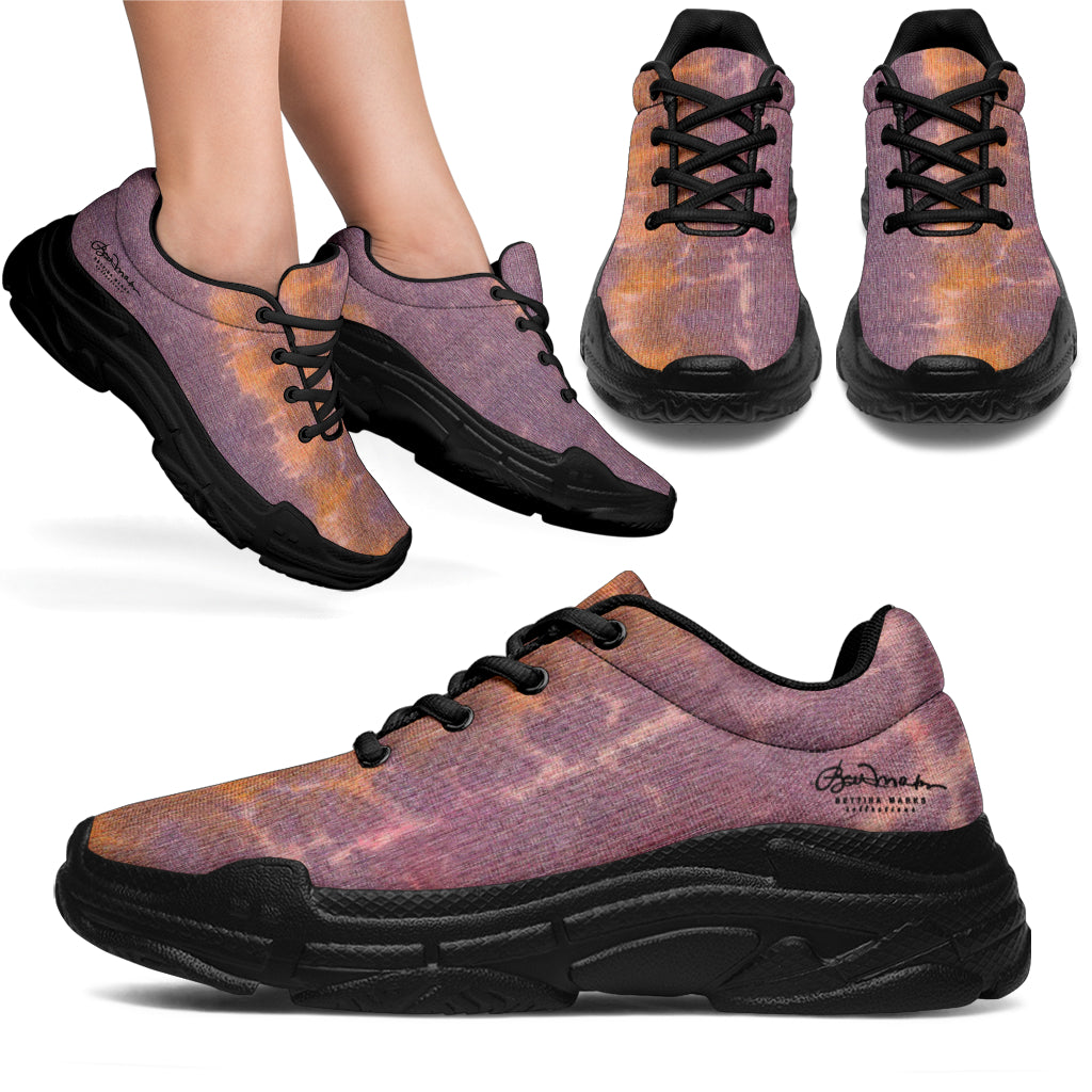 Purple Sunset Tie Dye Athletic Sneakers