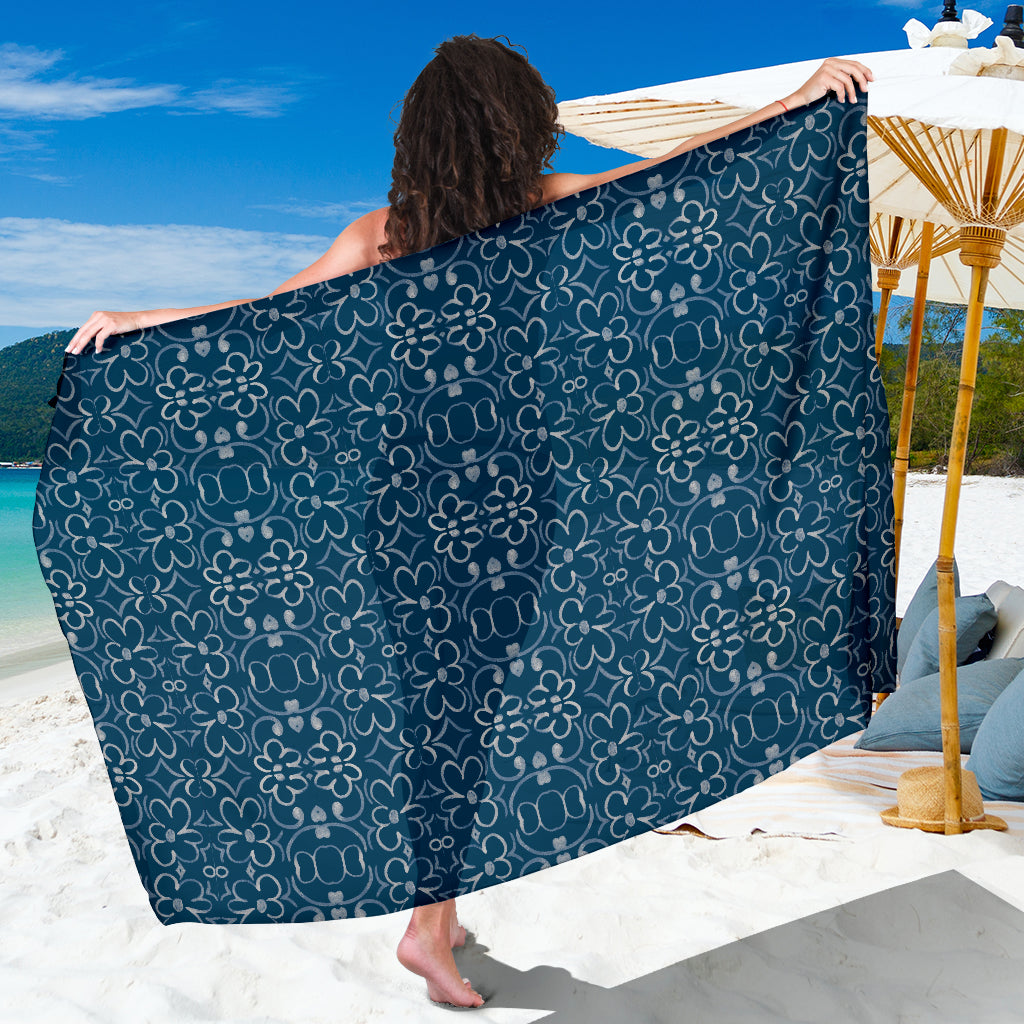 Linear Sixties Floral Sarong