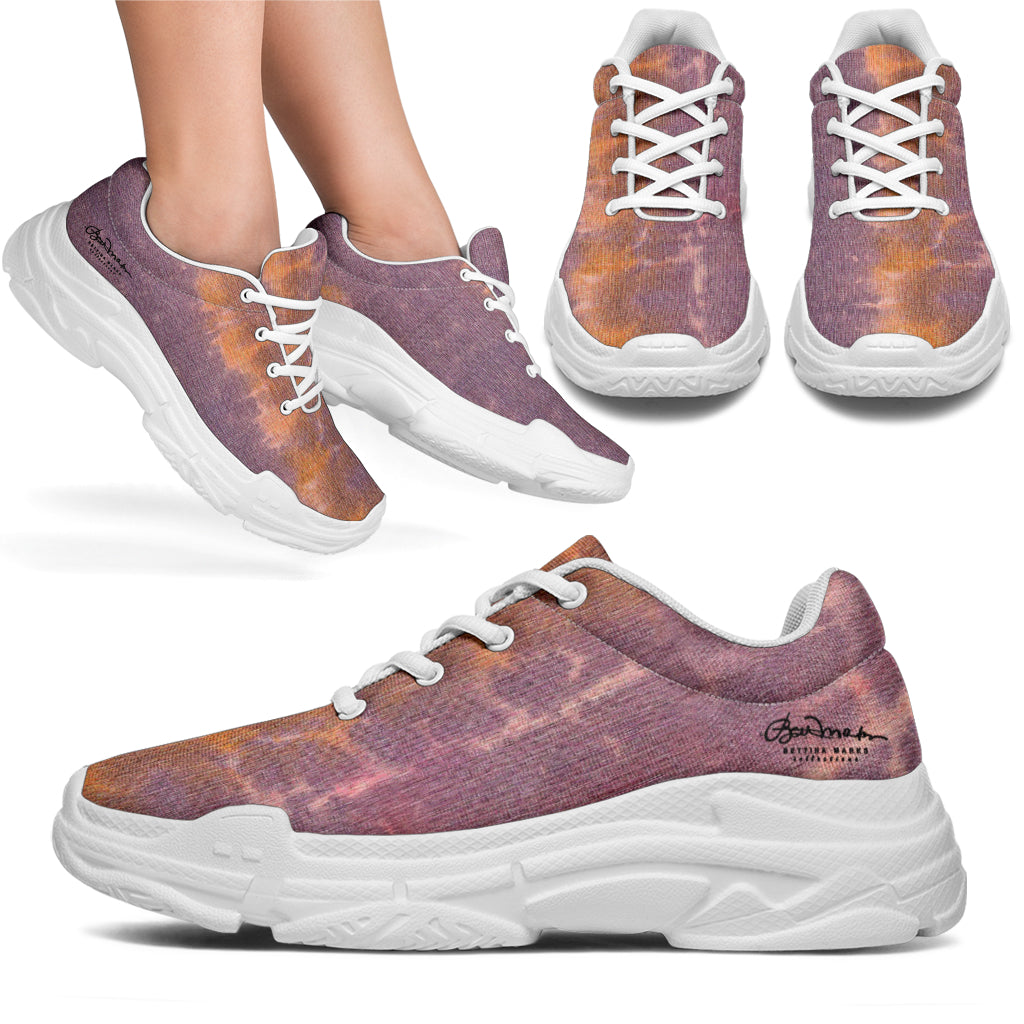 Purple Sunset Tie Dye Athletic Sneakers