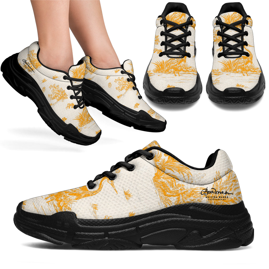 Toiles de Jouy Sacral Orange Athletic Sneakers