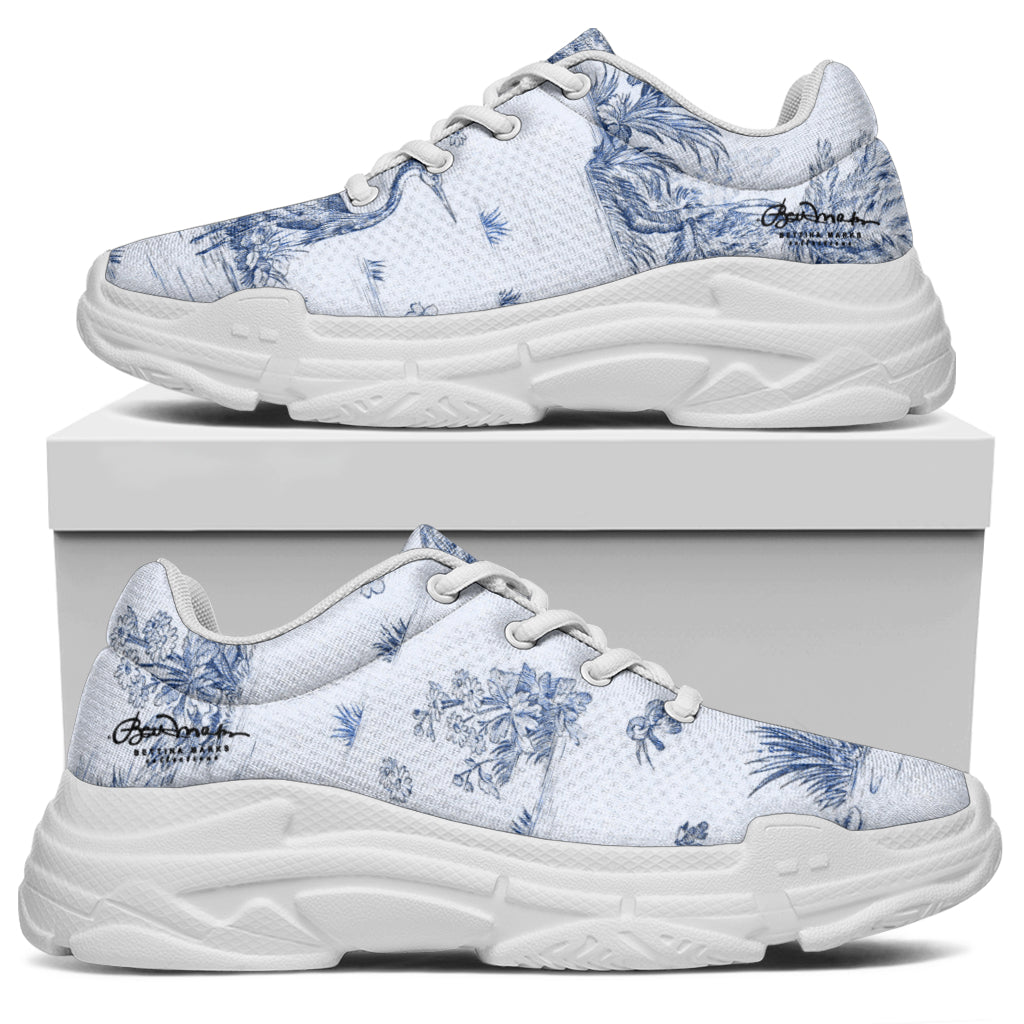 Toiles de Jouy Harmony Blue Athletic Sneakers