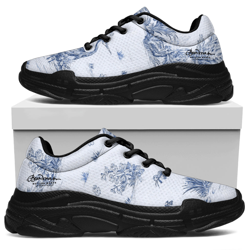 Toiles de Jouy Harmony Blue Athletic Sneakers