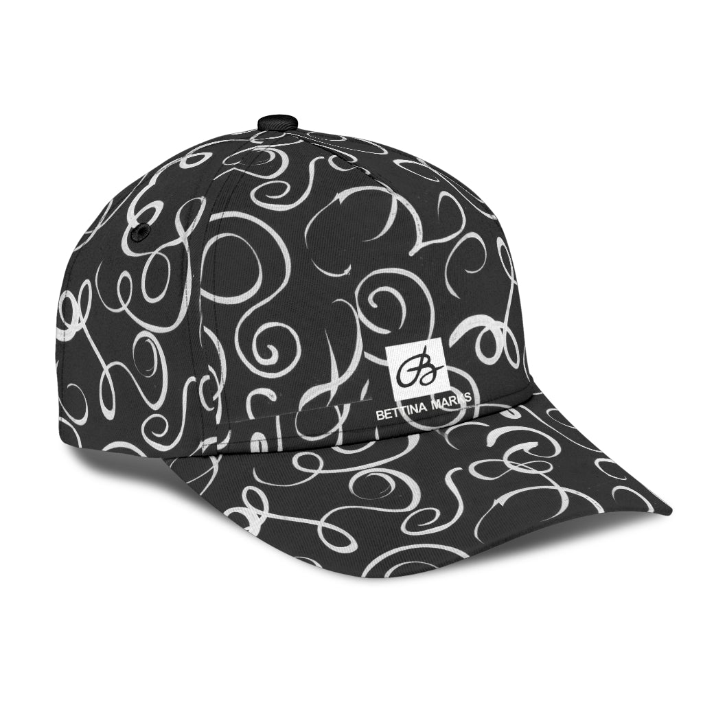 B&W Squiggles Cap