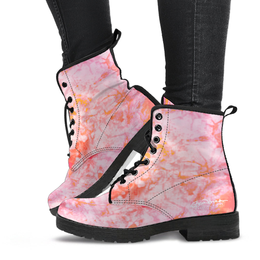 Fantasia Tie Dye Leather Boots (Vegan)