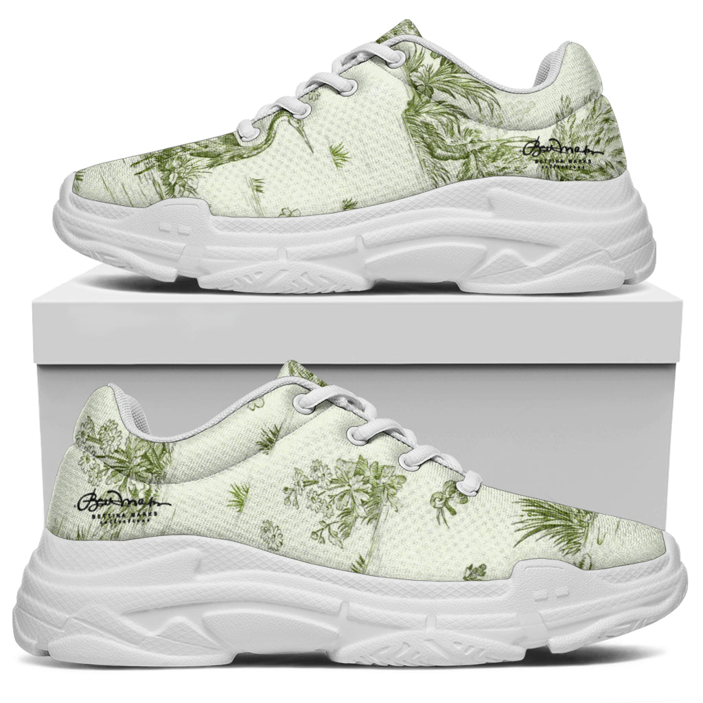 Toiles de Jouy tree Hugging Forest Green Athletic Sneakers