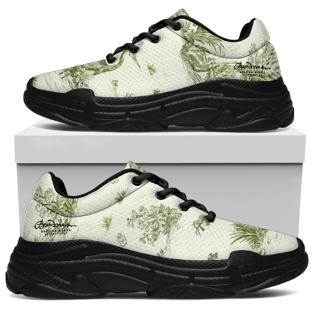 Toiles de Jouy tree Hugging Forest Green Athletic Sneakers