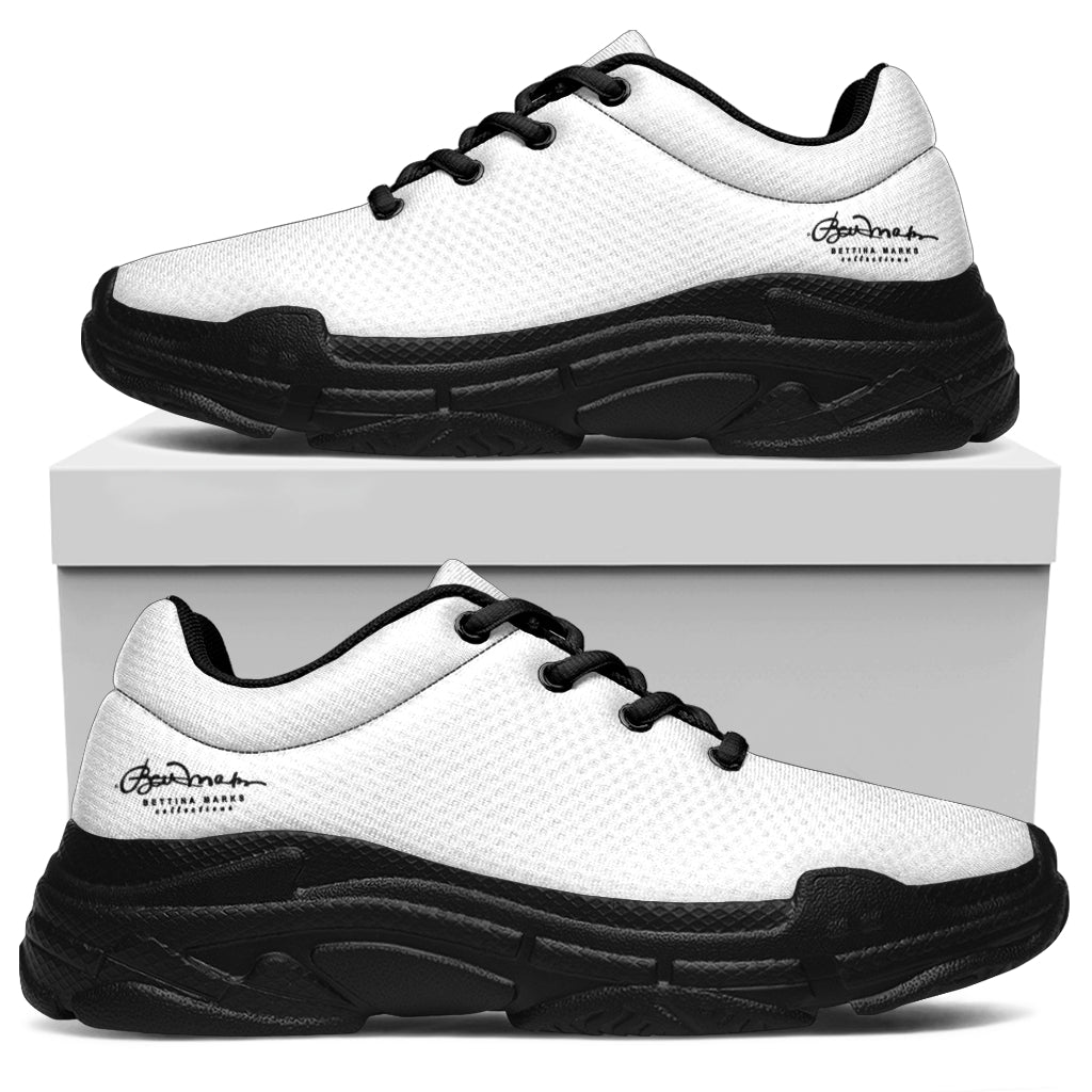 White Signature Athletic Sneakers