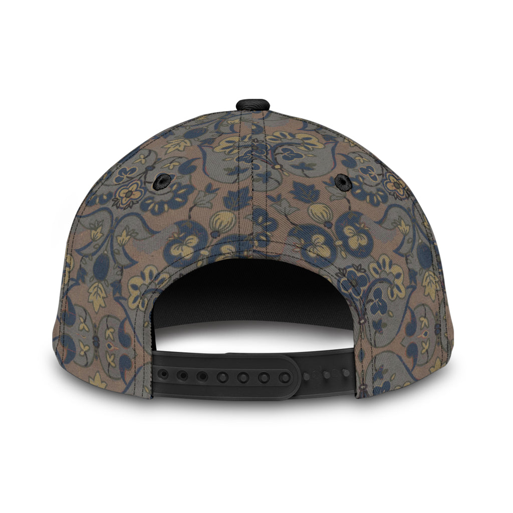Not Quite Paisley On Light Brown Cap