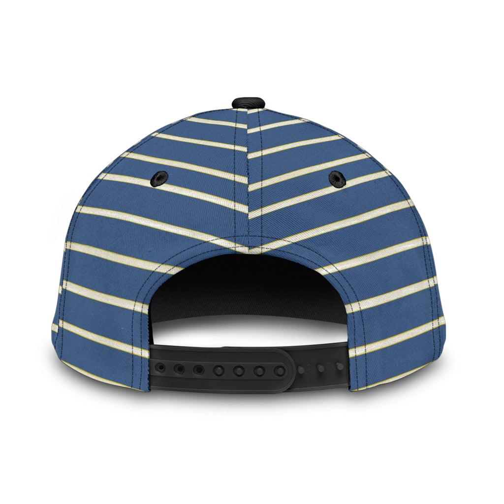 Blue Yellow White Stripe Cap