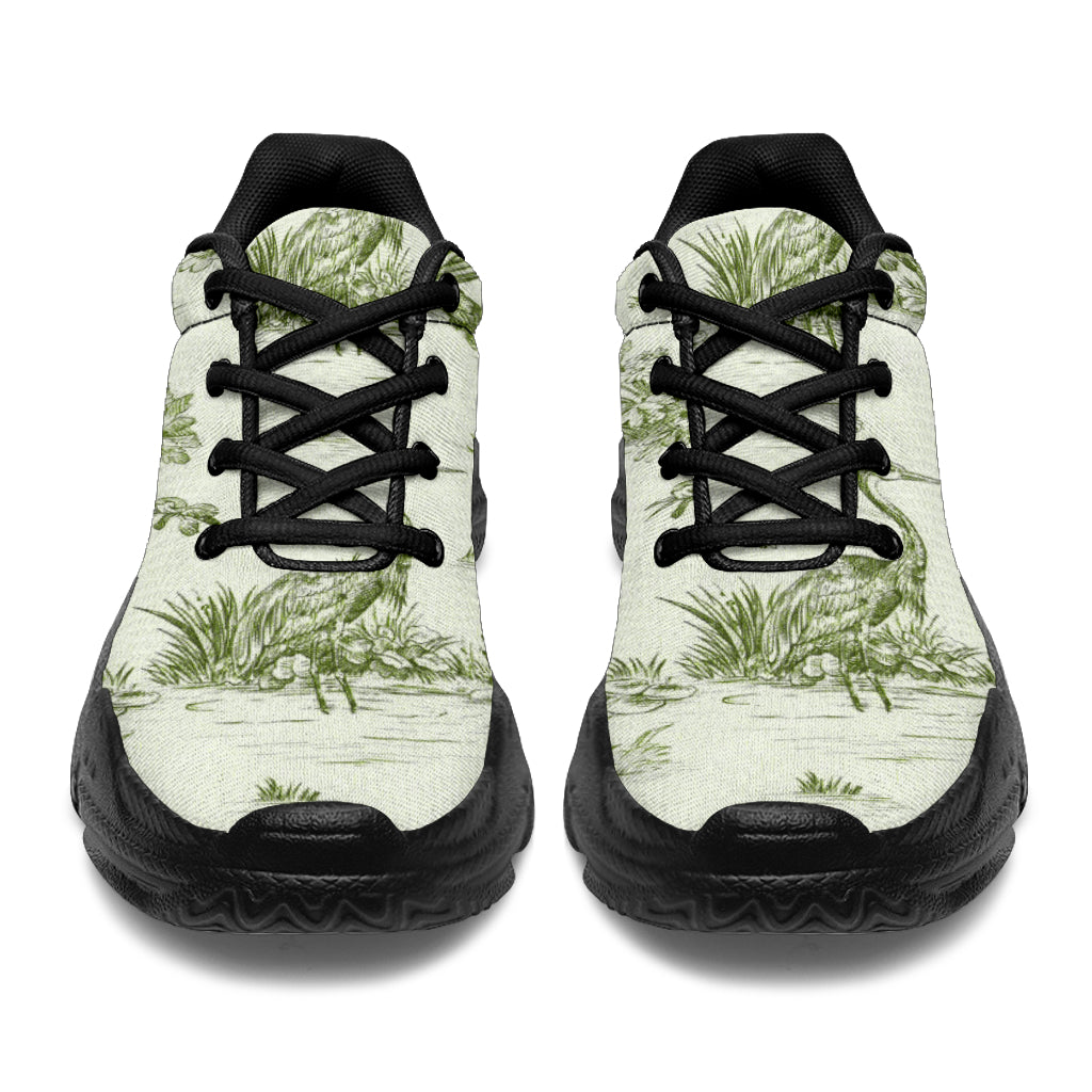 Toiles de Jouy tree Hugging Forest Green Athletic Sneakers