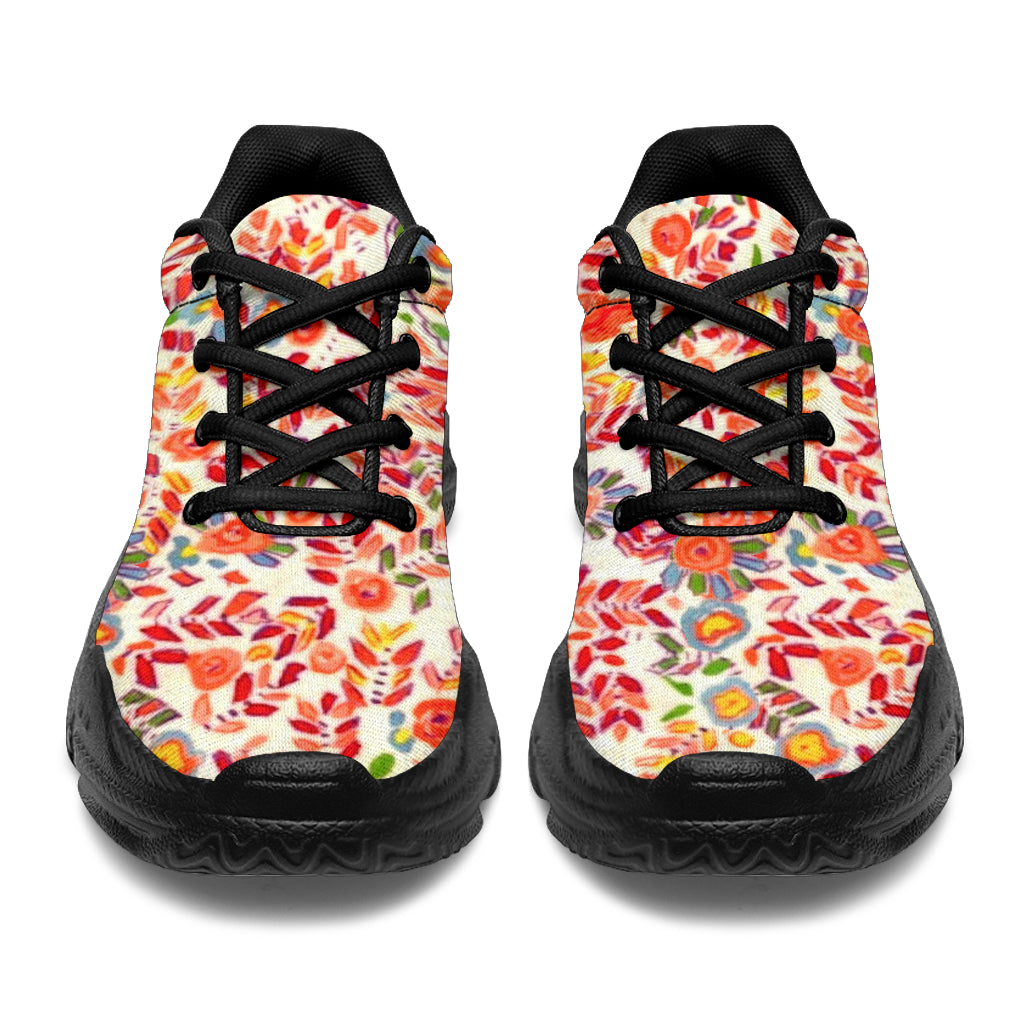 Retro Paisley Athletic Sneakers