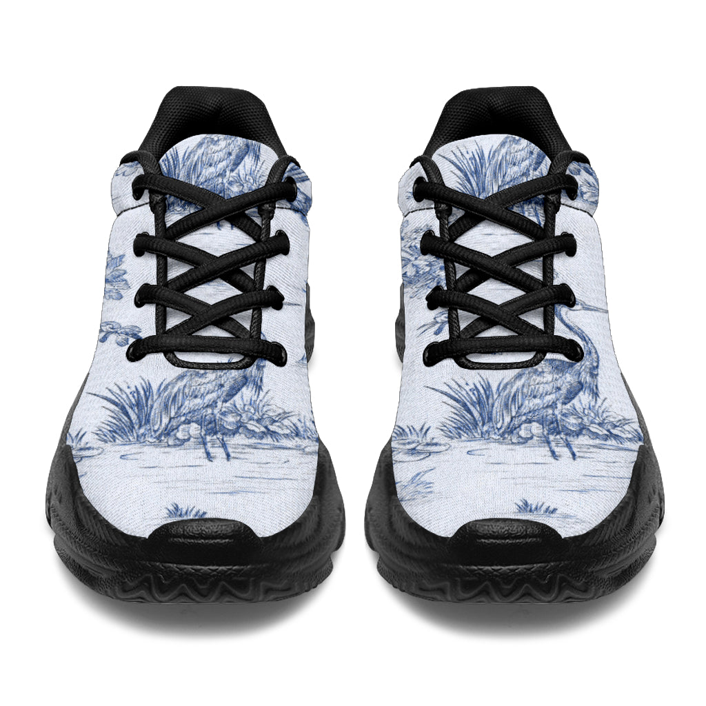 Toiles de Jouy Harmony Blue Athletic Sneakers