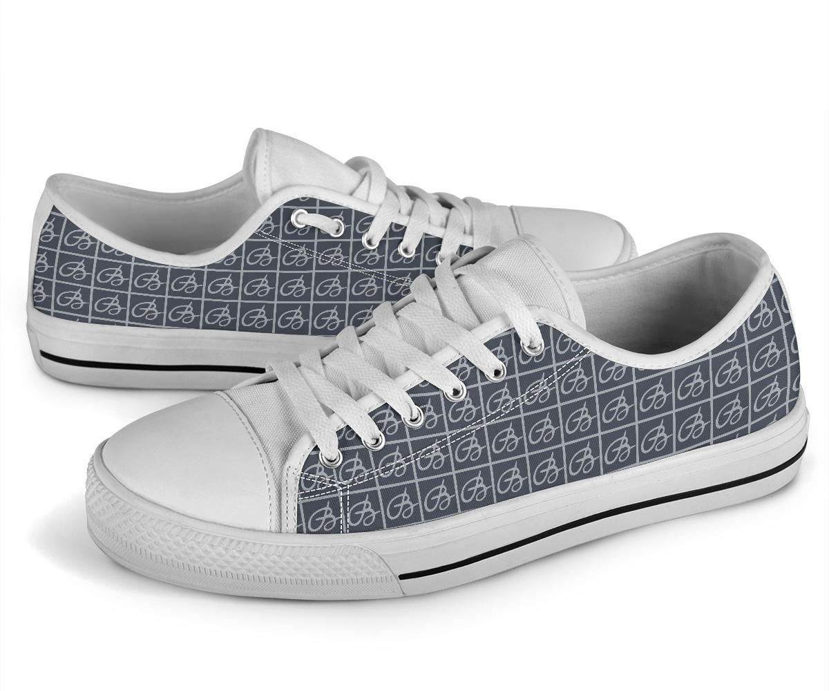 Navy Bettina Marks Logo Low Top Sneakers