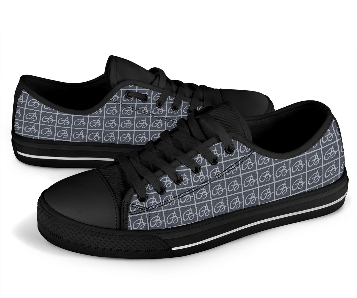 Navy Bettina Marks Logo Low Top Sneakers