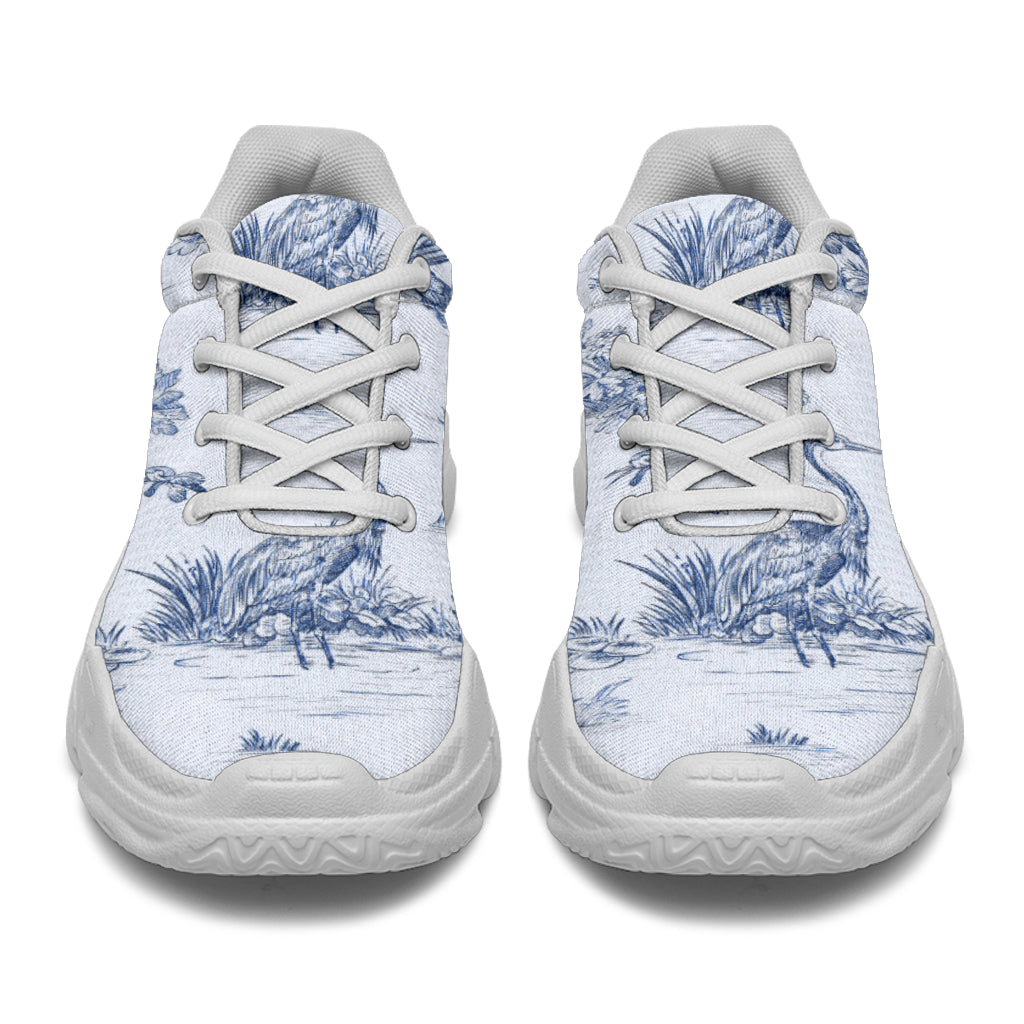 Toiles de Jouy Harmony Blue Athletic Sneakers