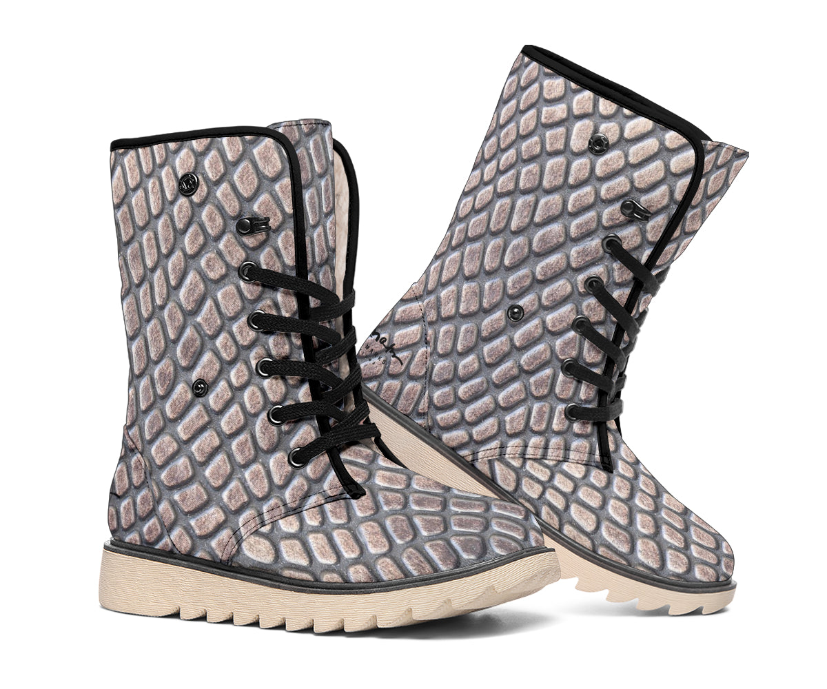 Croc Print Polar Boots