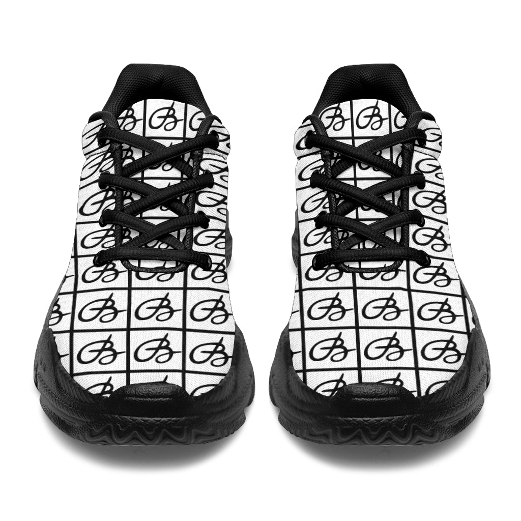 White Bettina Marks Logo Athletic Sneakers