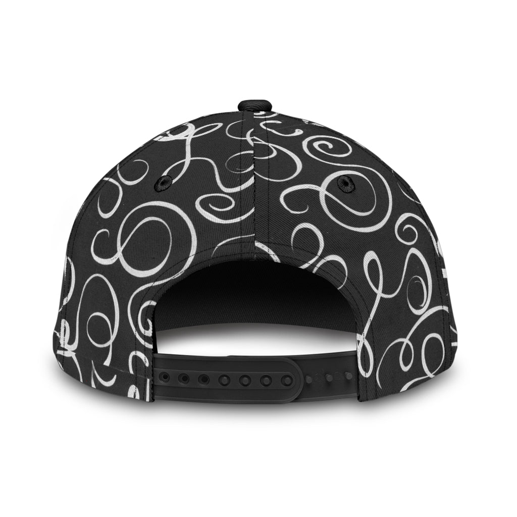 B&W Squiggles Cap