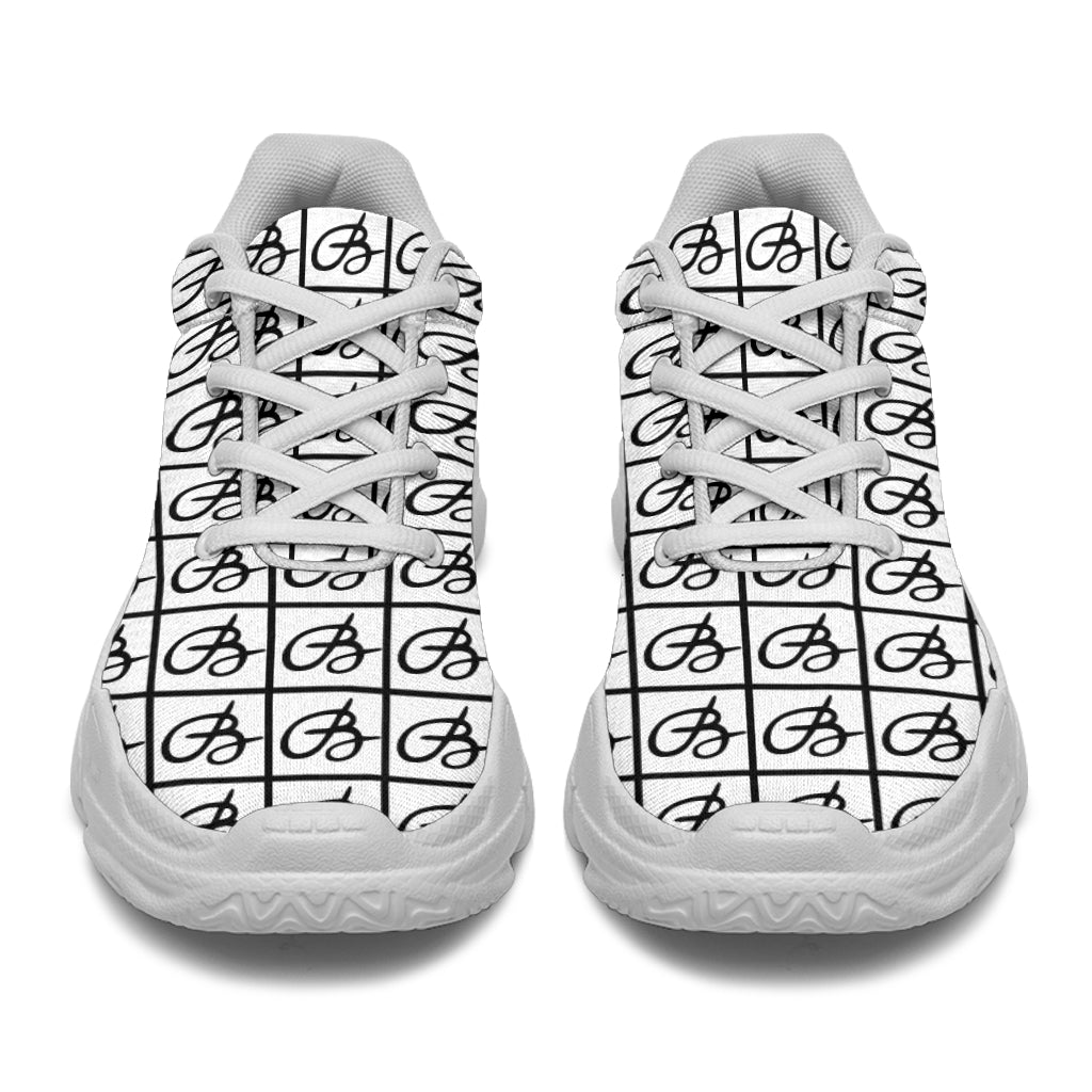 White Bettina Marks Logo Athletic Sneakers
