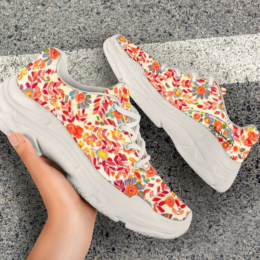 Retro Paisley Athletic Sneakers
