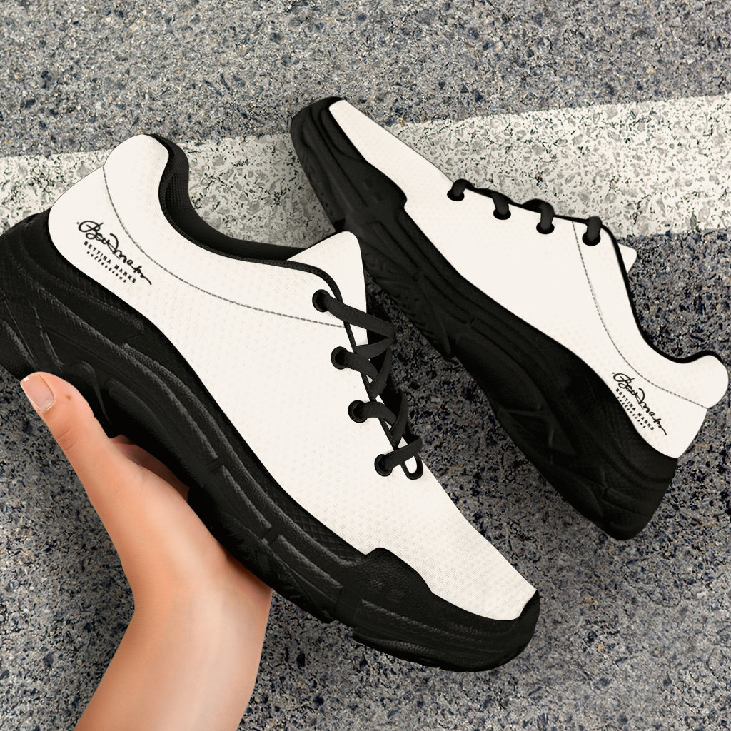 White Signature Athletic Sneakers