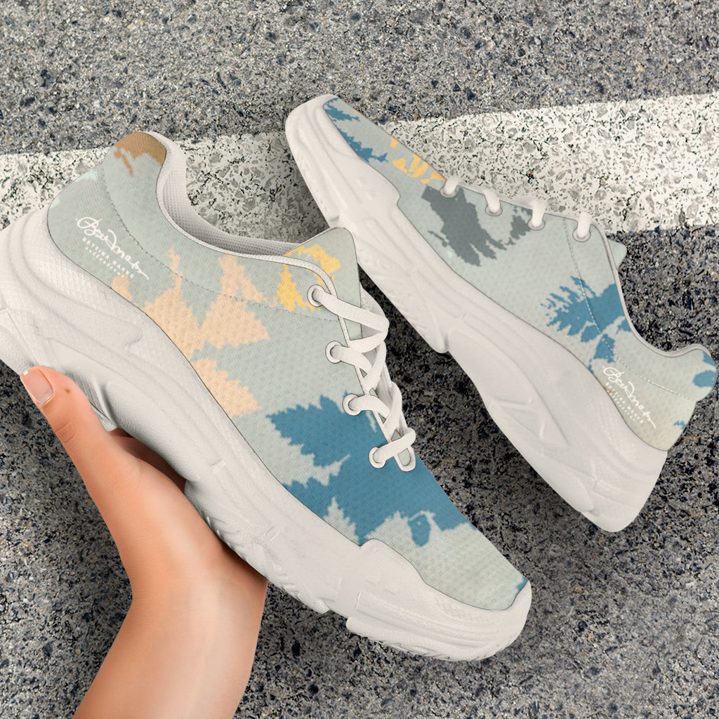 Abstract Forest Athletic Sneakers