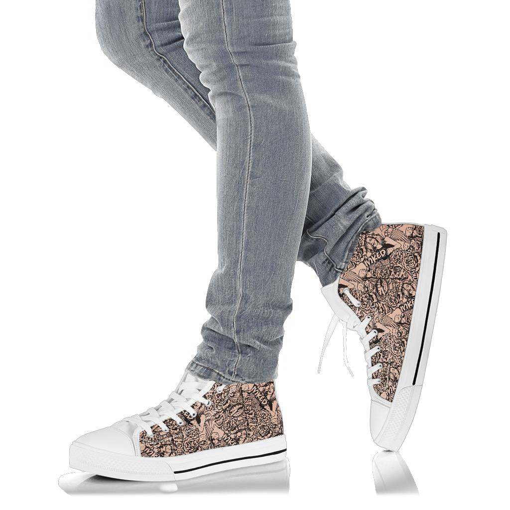 Inked High Top Sneakers