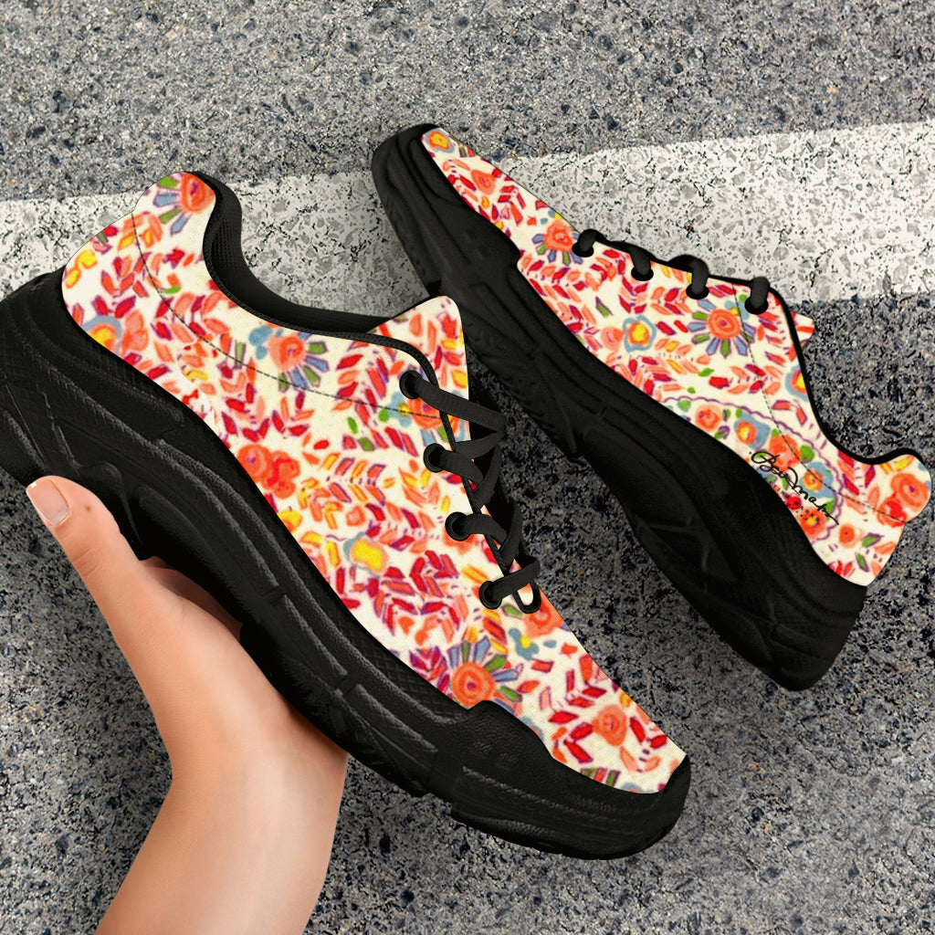 Retro Paisley Athletic Sneakers