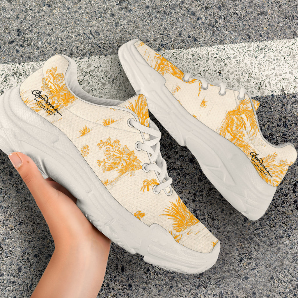 Toiles de Jouy Sacral Orange Athletic Sneakers