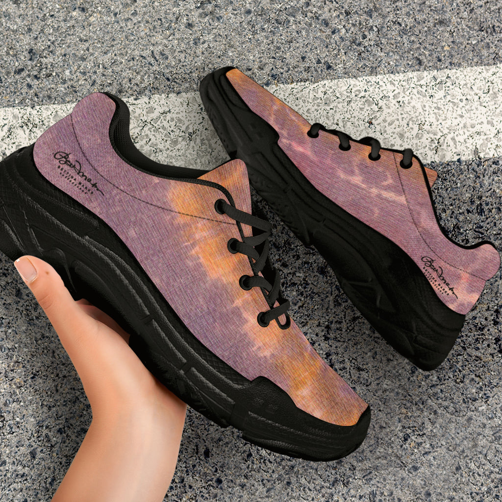 Purple Sunset Tie Dye Athletic Sneakers