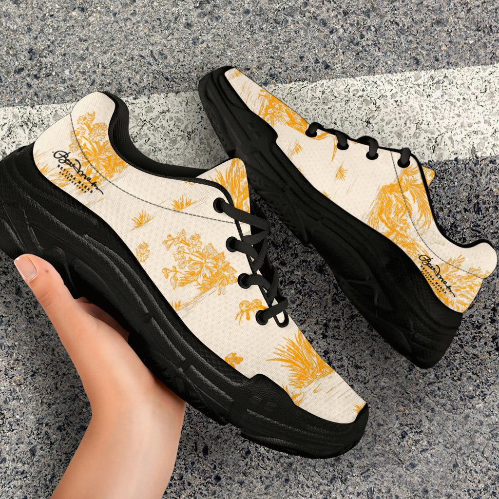 Toiles de Jouy Sacral Orange Athletic Sneakers