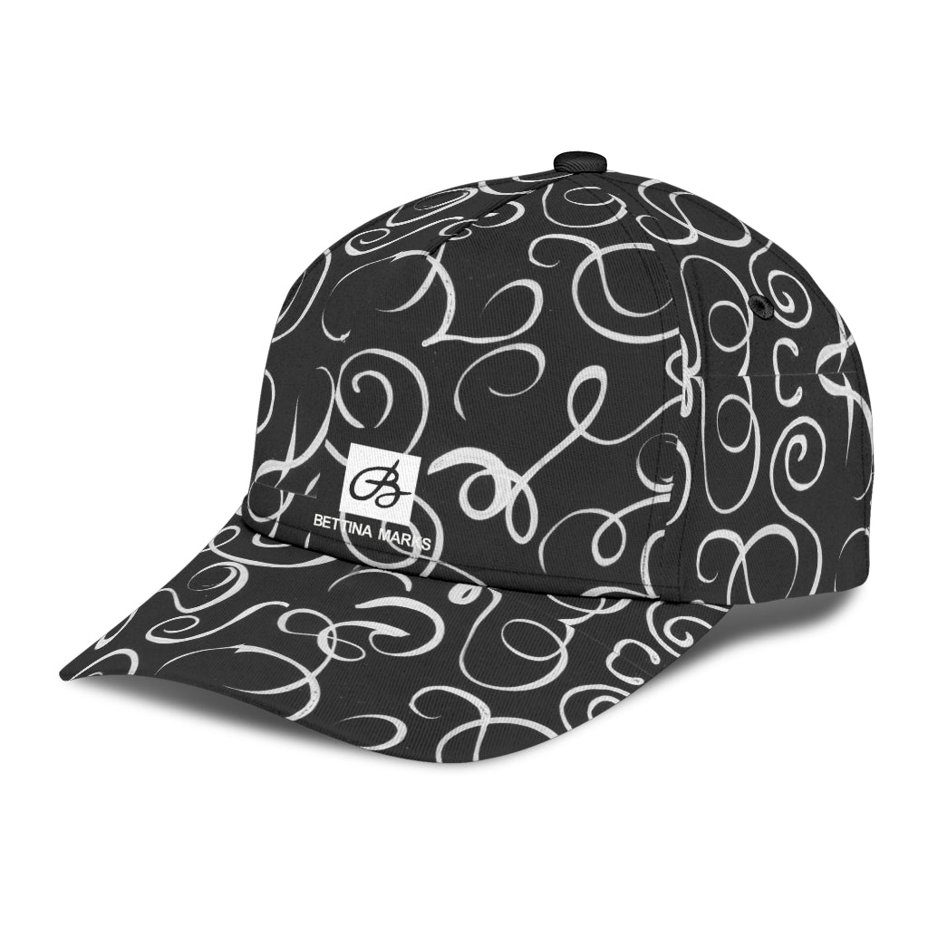 B&W Squiggles Cap