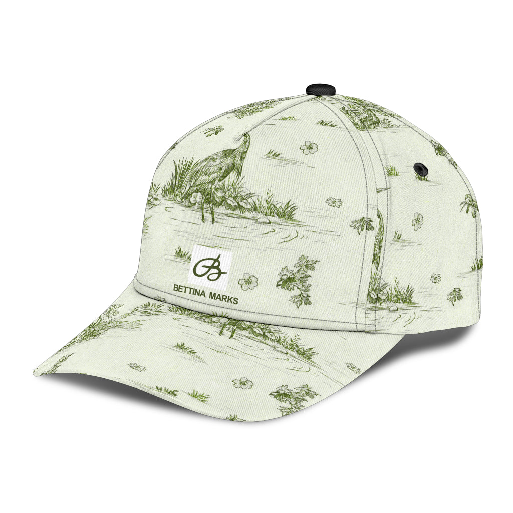 Toiles de Jouy tree Hugging Forest Green Cap