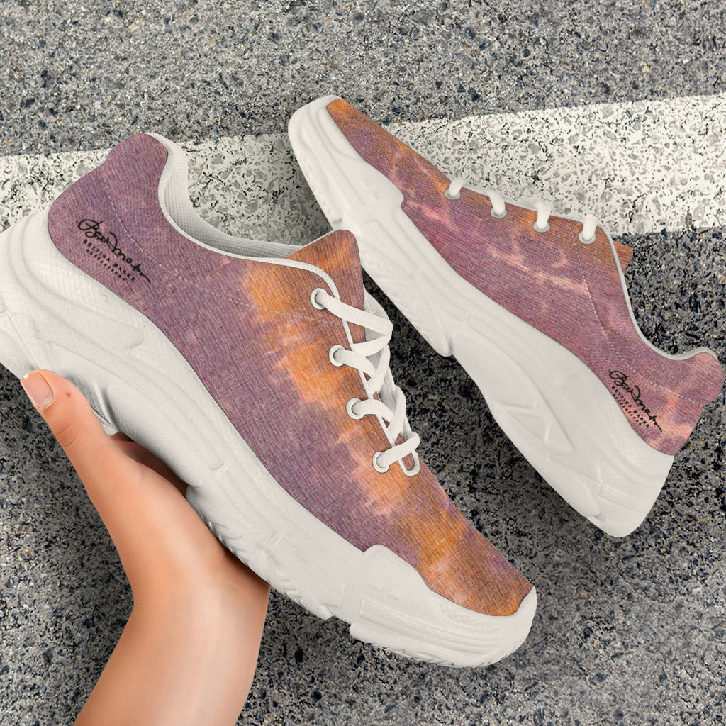 Purple Sunset Tie Dye Athletic Sneakers