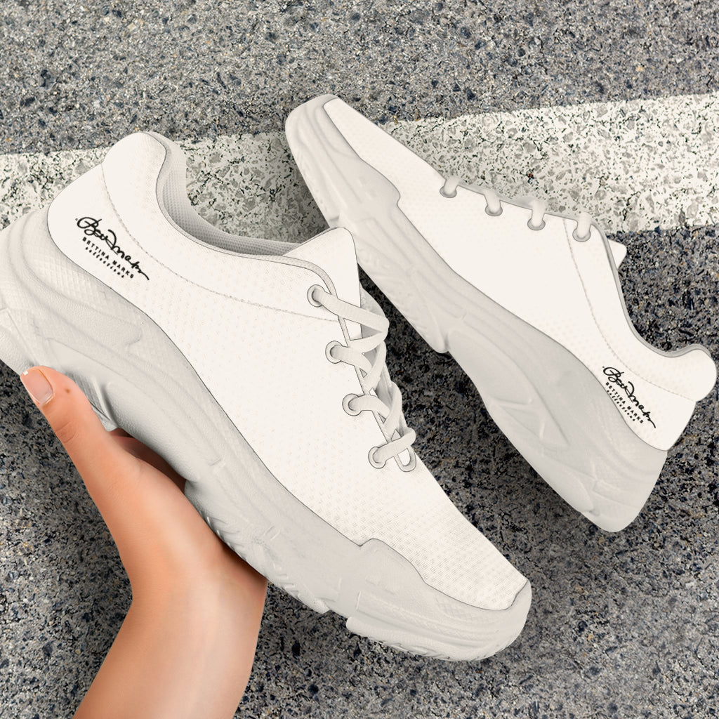 White Signature Athletic Sneakers