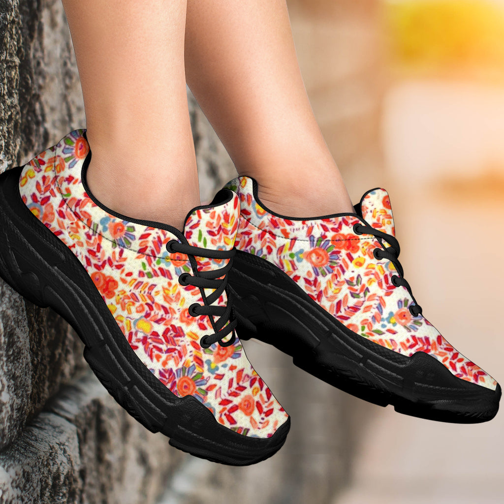Retro Paisley Athletic Sneakers