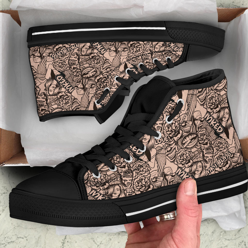 Inked High Top Sneakers
