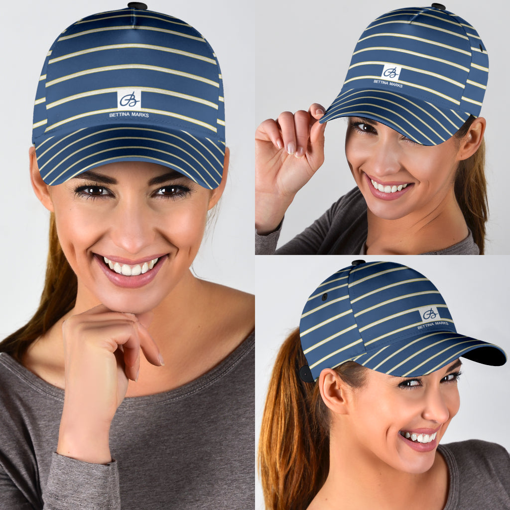 Blue Yellow White Stripe Cap