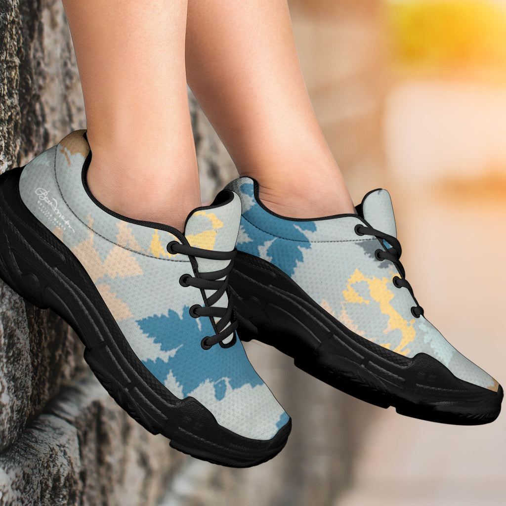 Abstract Forest Athletic Sneakers
