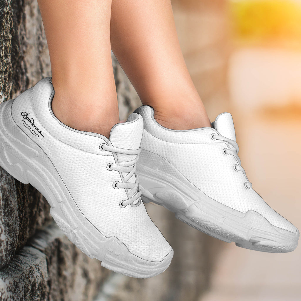 White Signature Athletic Sneakers