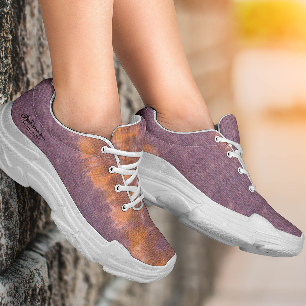 Purple Sunset Tie Dye Athletic Sneakers