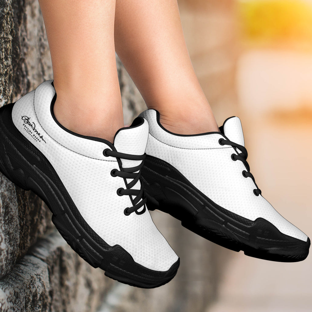 White Signature Athletic Sneakers