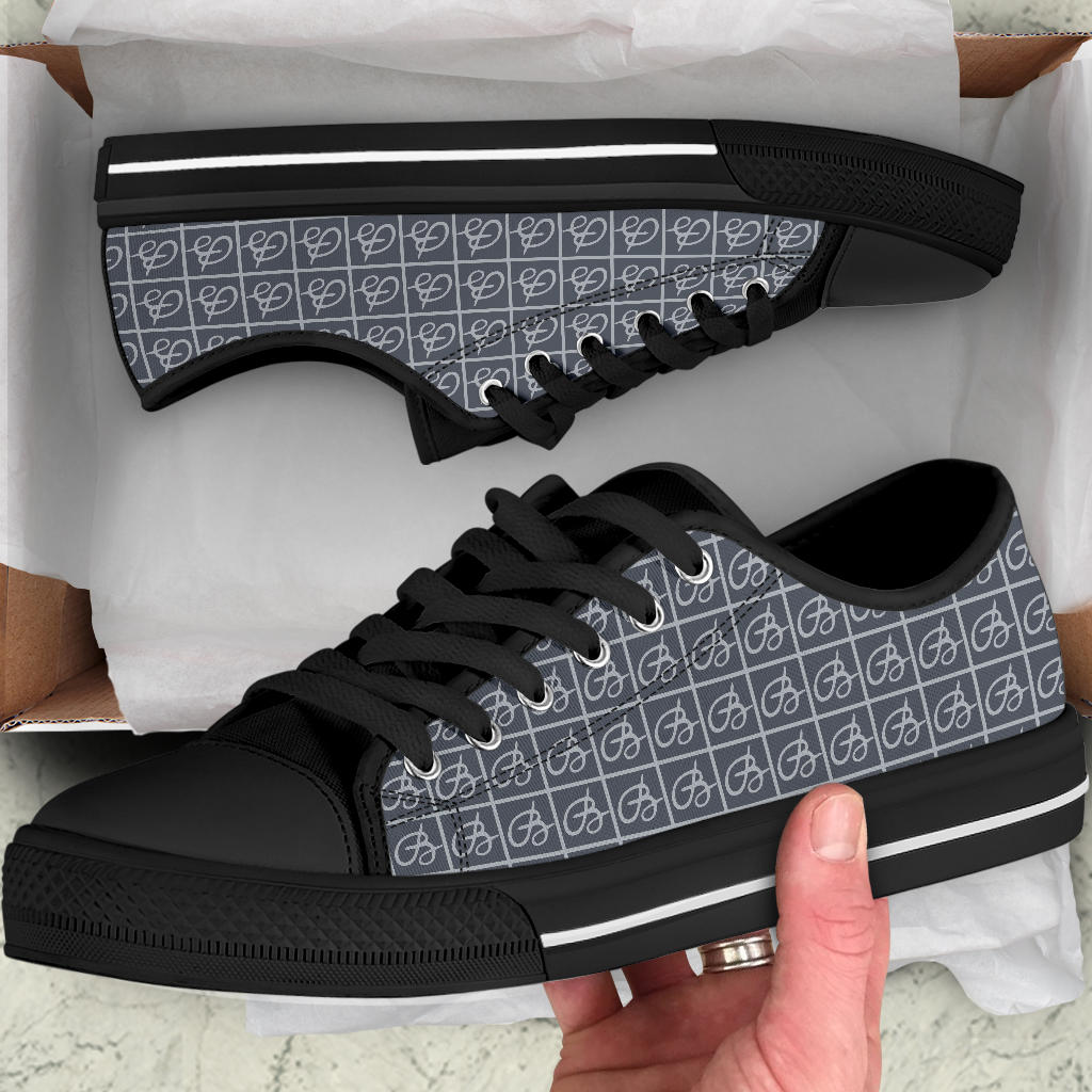Navy Bettina Marks Logo Low Top Sneakers